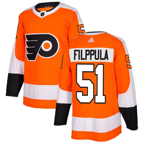 Adidas Men Philadelphia Flyers #51 Valtteri Filppula Orange Home Authentic Stitched NHL Jersey->philadelphia flyers->NHL Jersey
